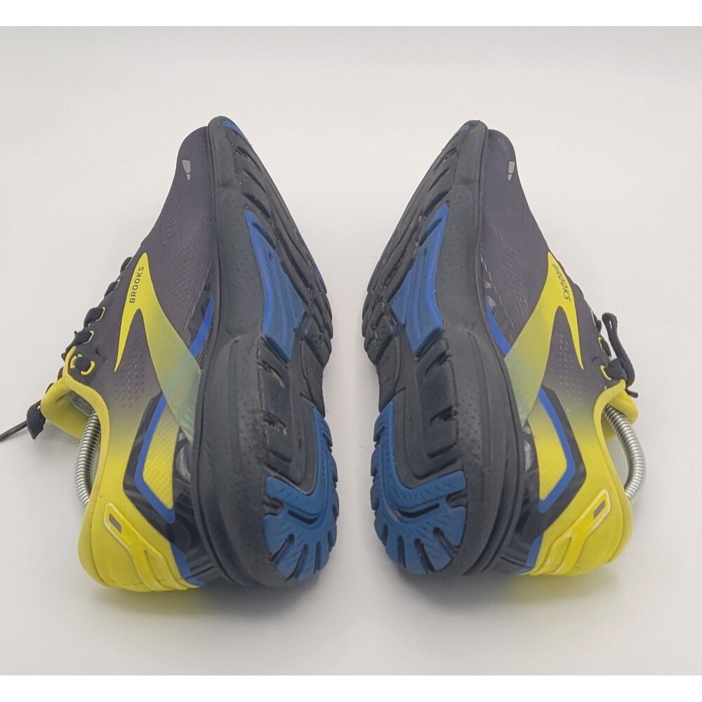 Brooks Ghost 15 Running Shoes Black Yellow Blue Nightlife Walking Mens size 9.5 - Picture 5 of 10